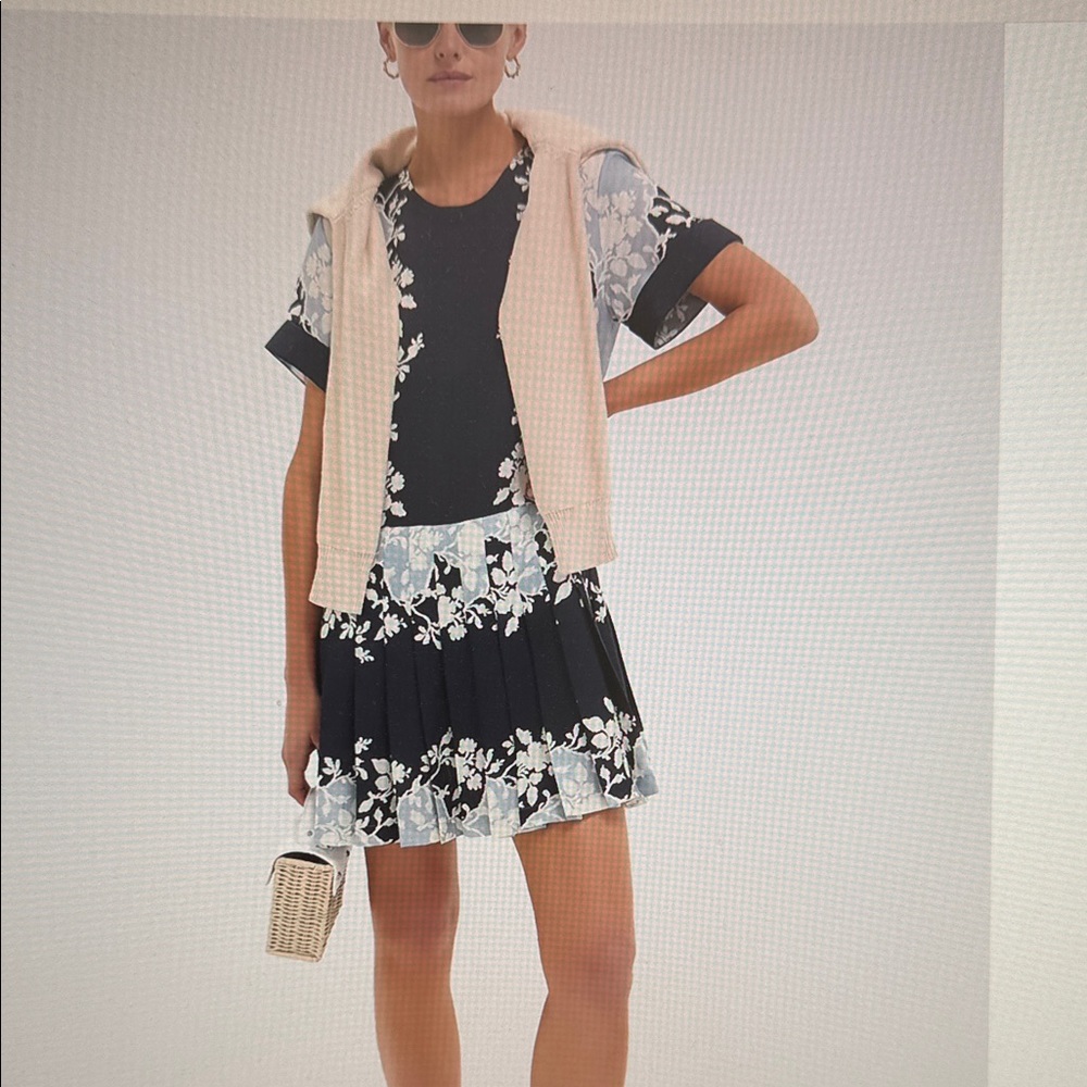 Tuckernuck Navy and White Floral Dress